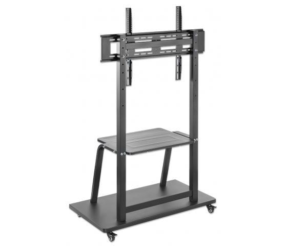 Sturdy height-adjustable multimedia TV cart - 37 to 100 inches