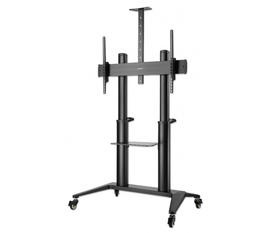 Height adjustable XXL mobile monitor floor stand - 70 to 120 inches