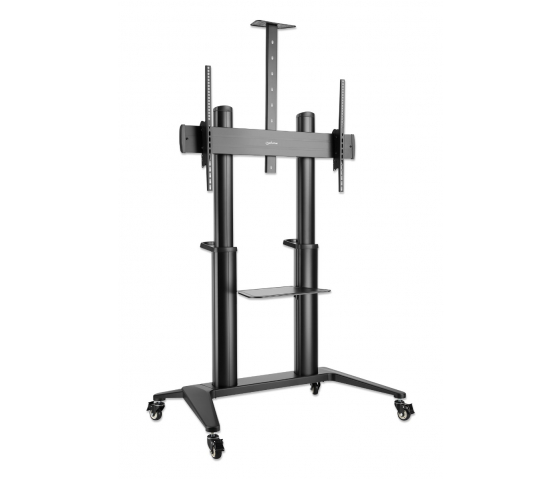 Height adjustable XXL mobile monitor floor stand - 70 to 120 inches