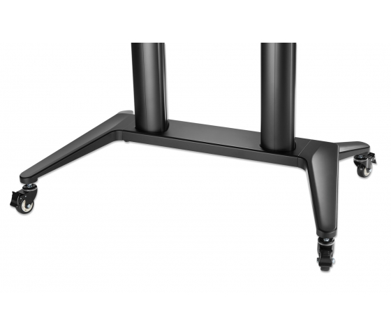 Height adjustable XXL mobile monitor floor stand - 70 to 120 inches