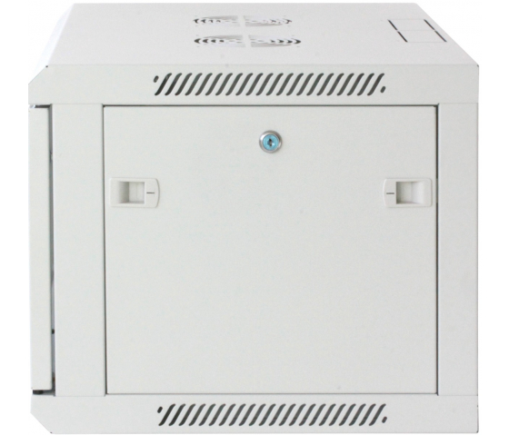 19 inch wandkast MHT133 met glazen deur - 6U hoogte - 450 mm diep - grijs