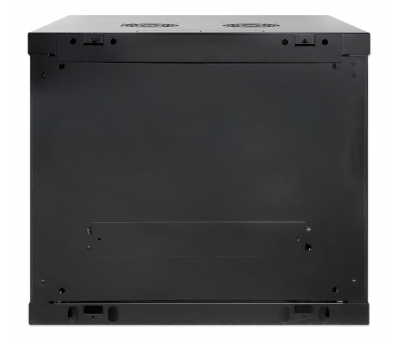 19 inch wandkast MHT146 met glazen deur - 9U hoogte - 450 mm diep - zwart