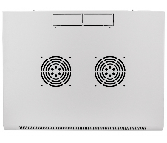 19 inch wandkast MHT147 met glazen deur - 9U hoogte - 450 mm diep - grijs