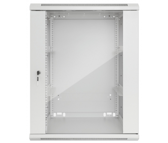 Armadio a parete da 19 pollici MHT151 con porta in vetro - altezza 20U - profondità 450 mm - grigio