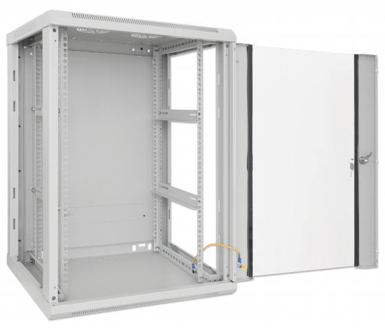 Armadio a parete da 19 pollici MHT151 con porta in vetro - altezza 20U - profondità 450 mm - grigio