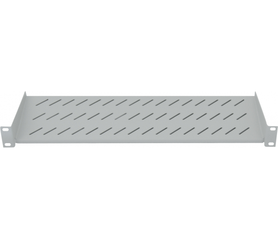 1U Kragarmregal 19 Zoll - 150 mm tief - Tragfähigkeit bis 25 kg - grau
