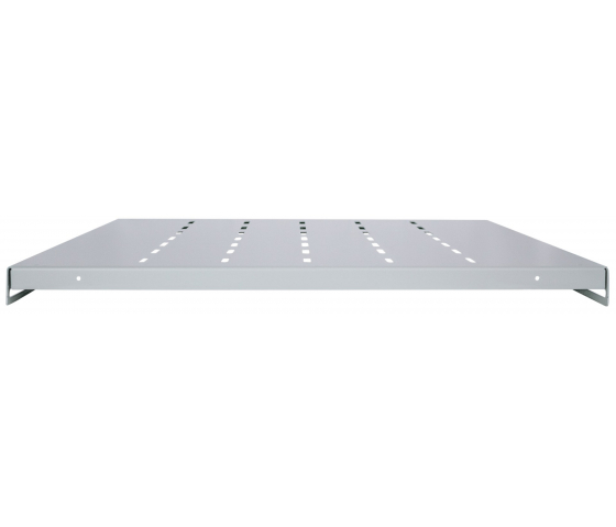 1U fixed shelf - 345 mm deep - load capacity to 50 kg - gray