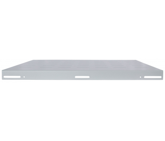 1U fixed shelf - 345 mm deep - load capacity to 50 kg - gray