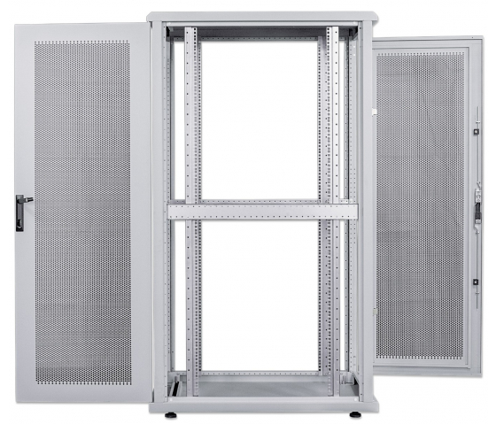 19 inch serverkast MHT253 met geperforeerde deur - 42U - 1000 (D) x 800 (W) x 2033 (H) - flatpack - grijs