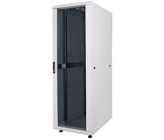 19 inch netwerkkast MHT218 met glazen deur - 36U - 800 (D) x 600 (W) x 1766 (H) - geassembleerd - grijs