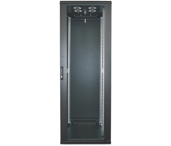 19-calowa szafa sieciowa MHT215 ze szklanymi drzwiami - 36U - 600 (D) x 600 (W) x 1766 (H) - zmontowana - czarna