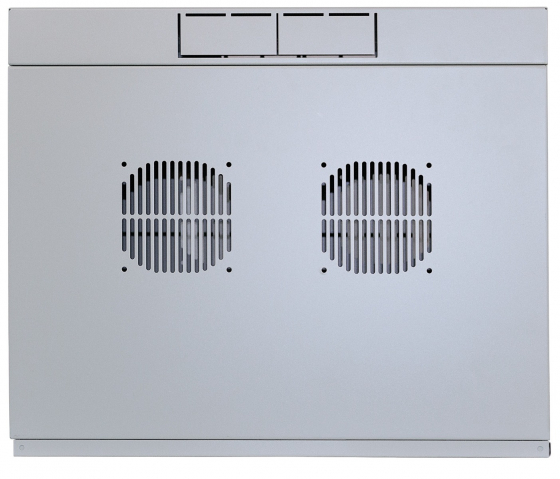 Armario mural de 19 pulgadas MHT106 con puerta de cristal - 6U de altura - doble sección - 600 mm de profundidad - flatpack - gris