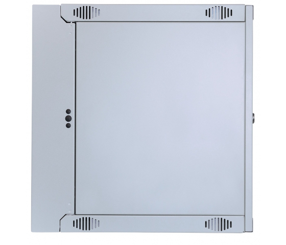 Armario mural de 19 pulgadas MHT106 con puerta de cristal - 6U de altura - doble sección - 600 mm de profundidad - flatpack - gris