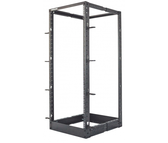 19 inch vrijstaand rek MHT166 - 48U hoogte - 4 staanders - flatpack - zwart