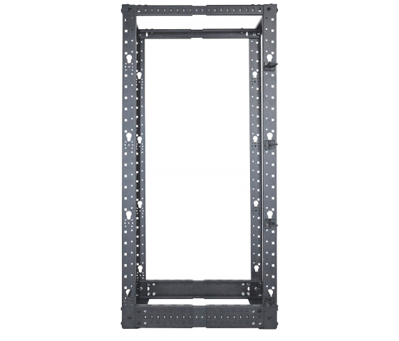 19 inch vrijstaand rek MHT166 - 48U hoogte - 4 staanders - flatpack - zwart
