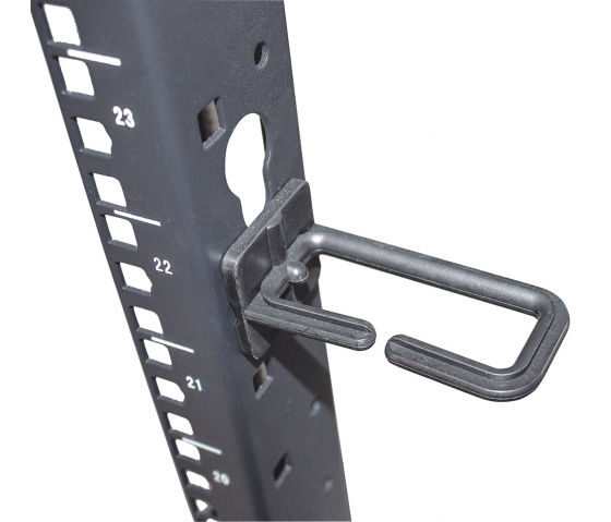 19 inch vrijstaand rek MHT166 - 48U hoogte - 4 staanders - flatpack - zwart
