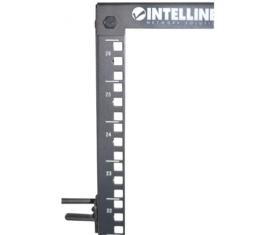 19 inch vrijstaand rek MHT166 - 48U hoogte - 4 staanders - flatpack - zwart
