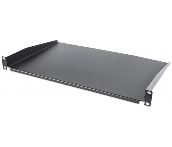 1U Kragarmregal 19 Zoll - 350 mm tief - Tragfähigkeit bis 25 kg - schwarz