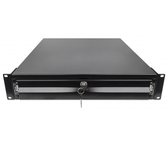 2U storage drawer with slot for 19