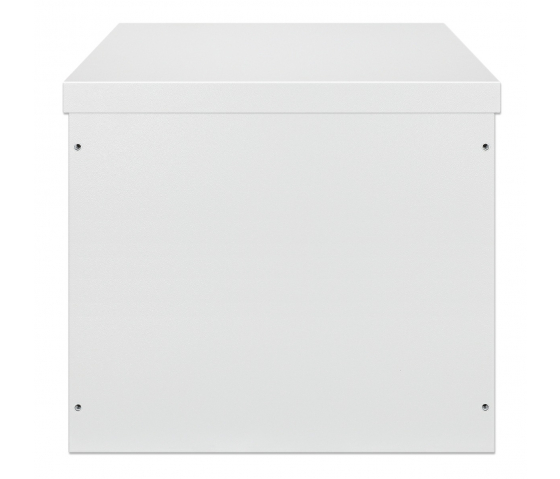 19 inch industriële IP55 outdoor wandkast MHT158 met geïntegreerde ventilatoren - stof- en waterdicht - 12U hoogte - 600 mm diep - grijs