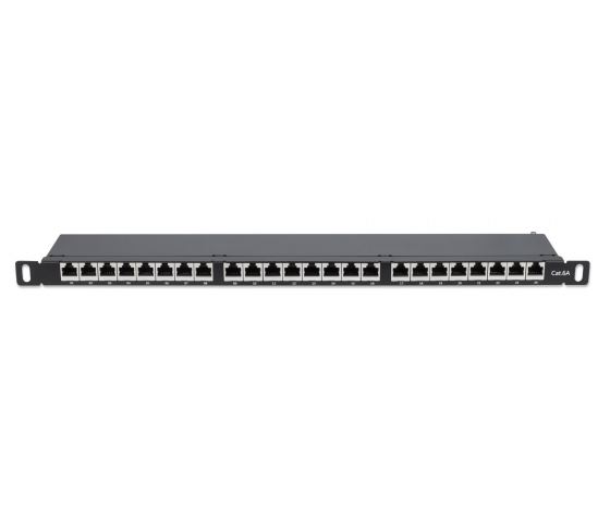 Pannello patch protetto Cat6a 24 porte - 0,5U 19