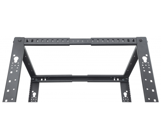 19-tommer open frame server rack MHT168 - 45U højde - 4 stolper - sort