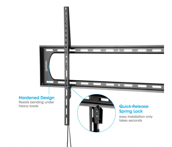 Heavy-Duty low-profile vaste TV-muurbeugel MHT70 voor 60 tot 120 inch televisies