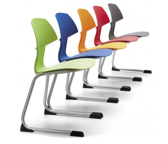 T-Chair Sedia da classe junior con telaio a slitta