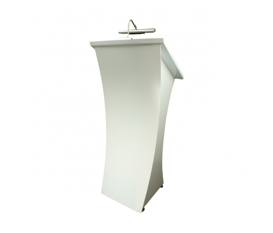 Neptune wooden lectern - white