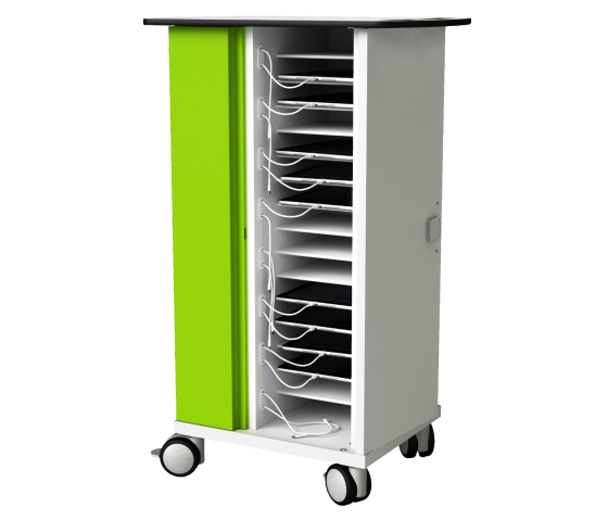 iPad Charging trolley with Network Management for 16 iPads to 11 inch - USB-C - digital code lock