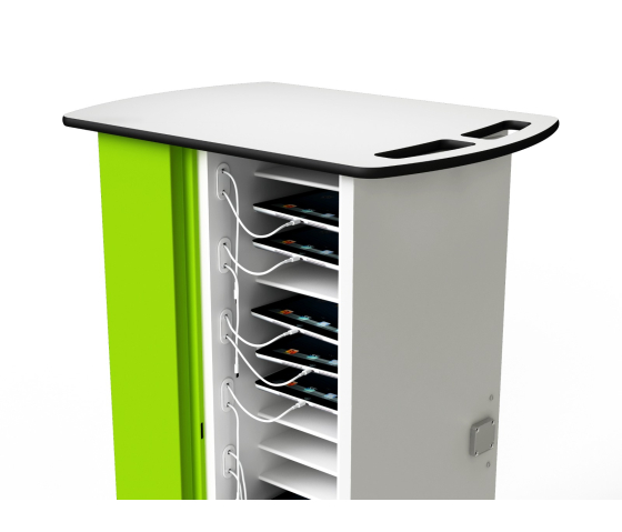 iPad Charging trolley with Network Management for 16 iPads to 11 inch - USB-C - digital code lock