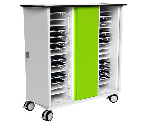 iPad Charging trolley with Network Management for 32 iPads to 11 inch - USB-C - key lock