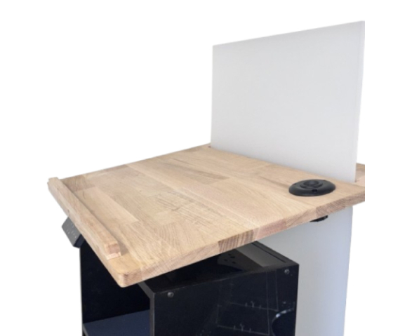 Plastikowo-metalowa mównica Notulus z regulacją wysokości - czarna