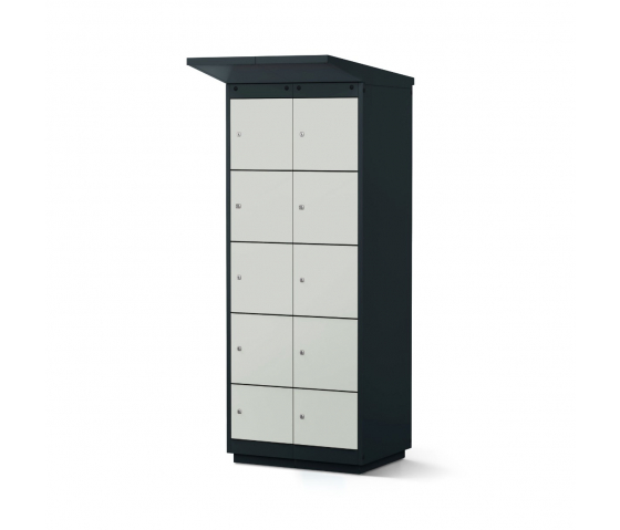 Outdoor E-Bike battery charging locker with 8 compartments - coin slot
