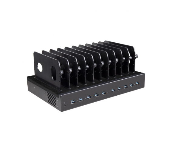 Estación de carga de 10 puertos Dual Charge USB-A/USB-C 1000W - negro