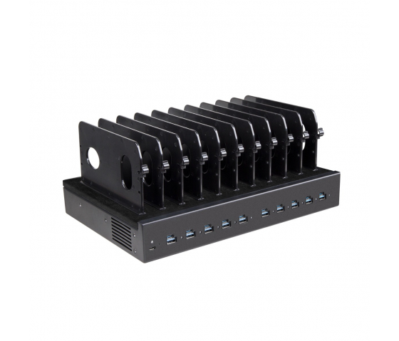 10 port Dual Charge USB-A/USB-C 1000W charging station - black