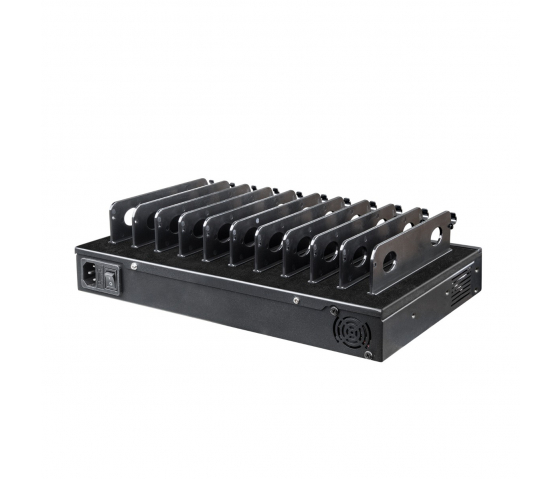 10 port Dual Charge USB-A/USB-C 1000W ladestation - sort