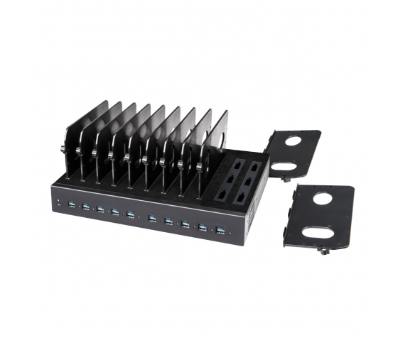Estación de carga de 10 puertos Dual Charge USB-A/USB-C 1000W - negro