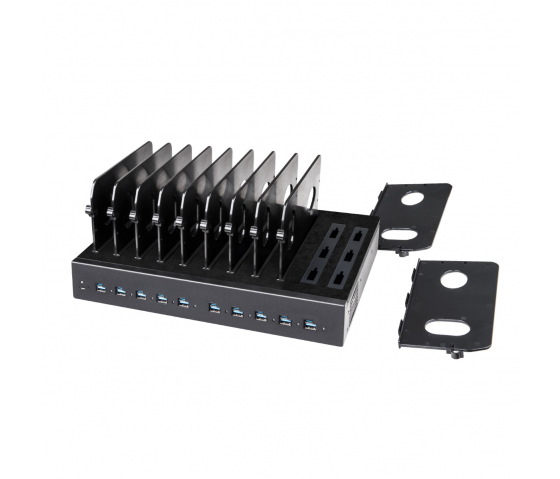 10 port Dual Charge USB-A/USB-C 1000W charging station - black