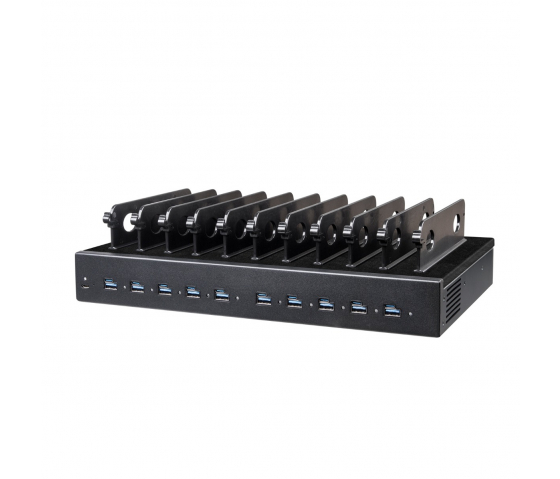 10 port Dual Charge USB-A/USB-C 1000W charging station - black