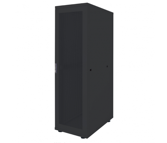 Basic 19 inch serverkast MHT243 met geperforeerde deur - 42U - 1000 (D) x 600 (W) x 2033 (H) - flatpack - zwart