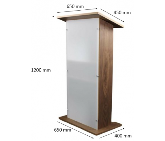 Wood/acrylate lectern Louvre - clear