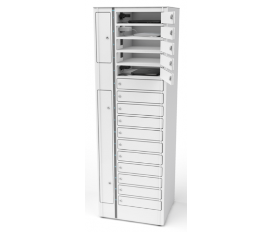 Zioxi Volt BYOD Charging locker VLS1-16S-M-K for 16 devices up to 17 inches - key lock - socket block