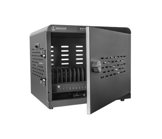 Armario cargador USB-C 1000 W para 16 portátiles y tablets - Gestión remota - cerradura de combinación