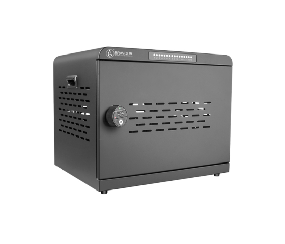 Armario cargador USB-C 1000 W para 16 portátiles y tablets - Gestión remota - cerradura de combinación