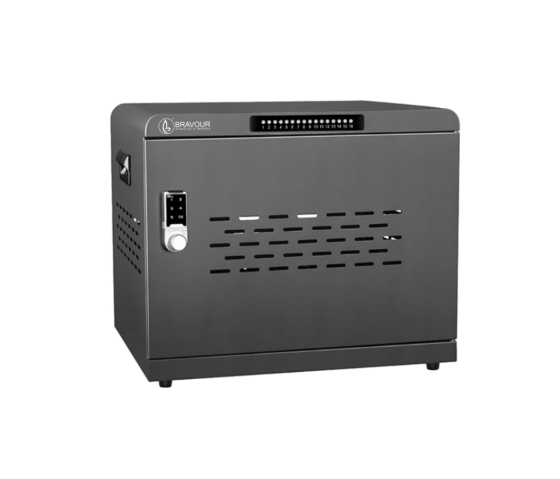 Armario cargador USB-C 1000 W para 16 portátiles y tablets - Gestión remota - cerradura con código digital