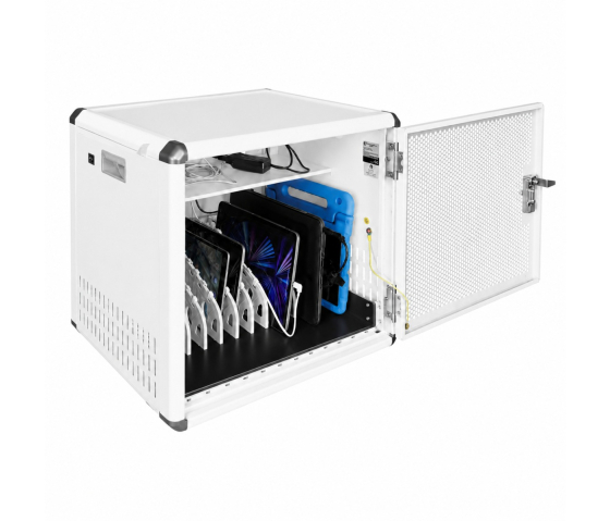 Charging cabinet BRV12v2T for 12 tablets or laptops up to 16 inches - with timer - white