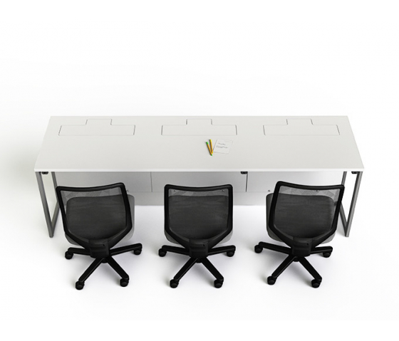 P1 Electronic pop-up computer table, 3 persons