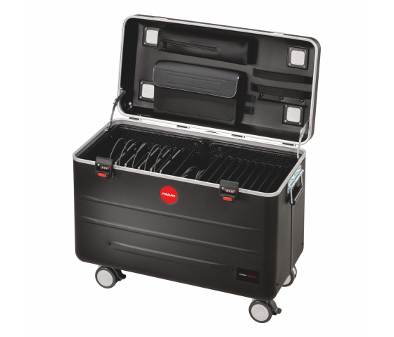 Parat case TC20 TwinCharge with 20 USB-C charging cables charging cart for 20 tablets up to 12.9 inch - black