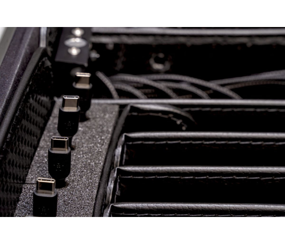 Parat case TC20 TwinCharge with 20 USB-C charging cables charging cart for 20 tablets up to 12.9 inch - black